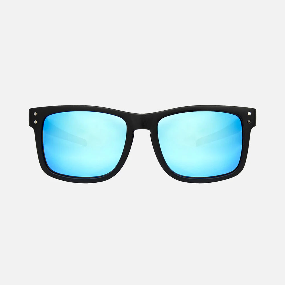 SMOKO SAFETY MATT BLACK- GREY POLARIZED BLUE IRIDIUM LENS