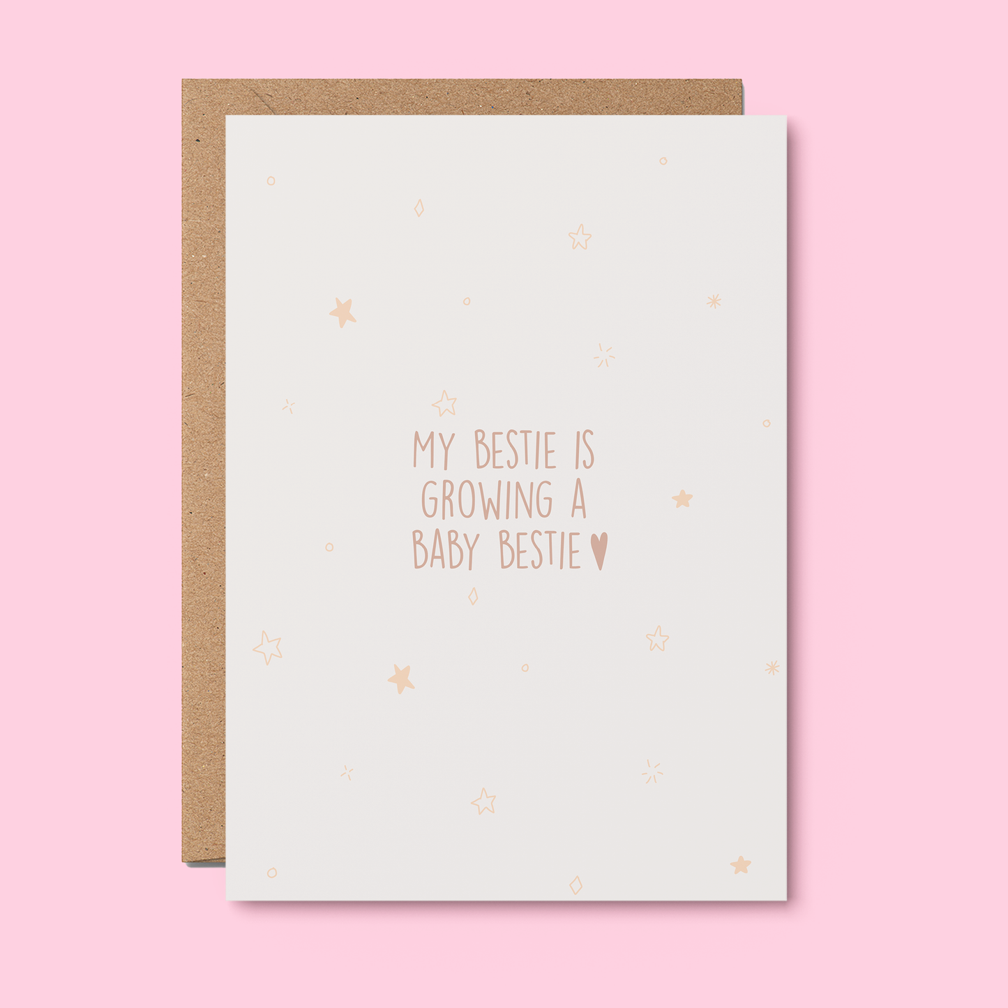 From Rosalie - Growing baby bestie | GREETING CARD, baby shower, newborn