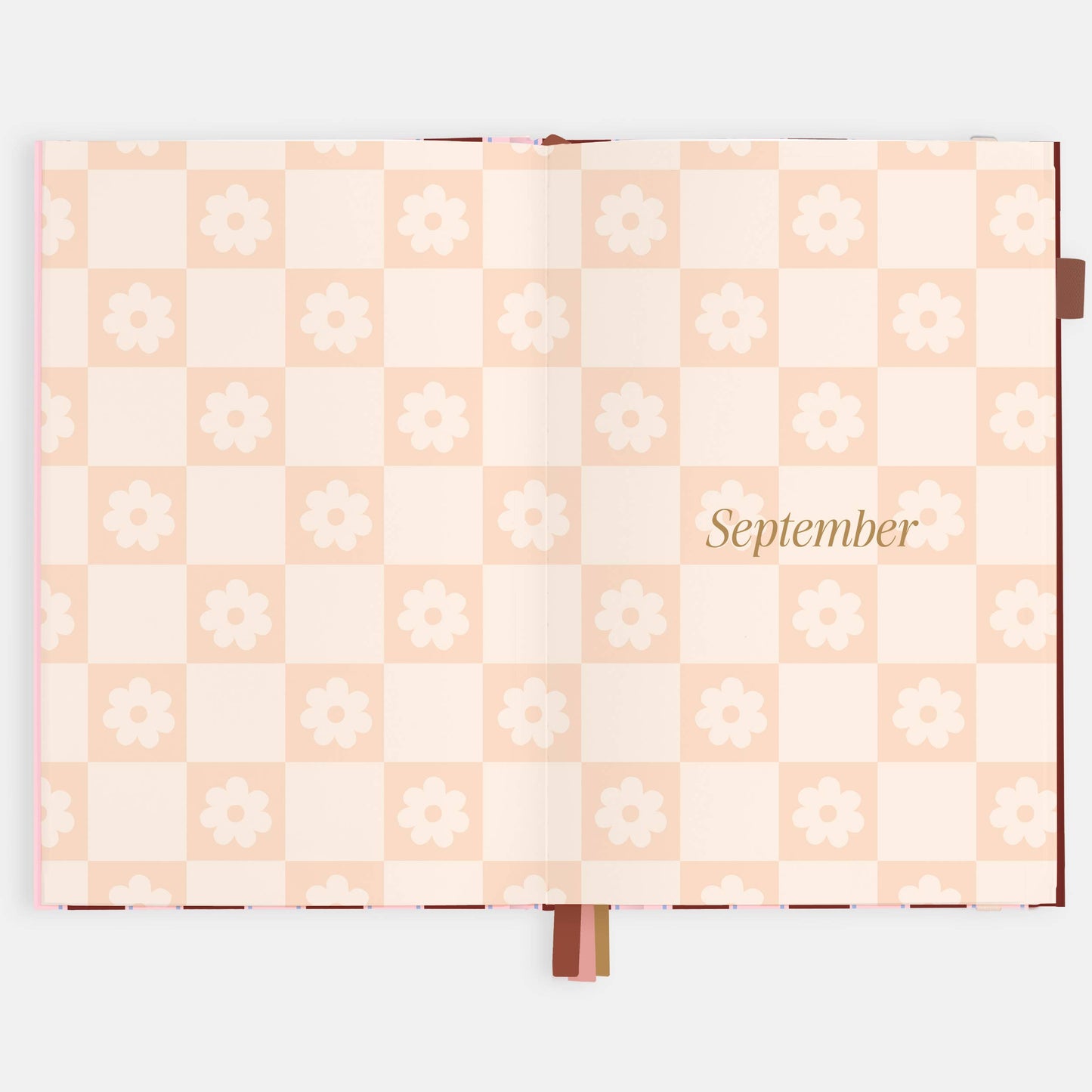 2026 Burgundy Stripe A5 Vertical Planner