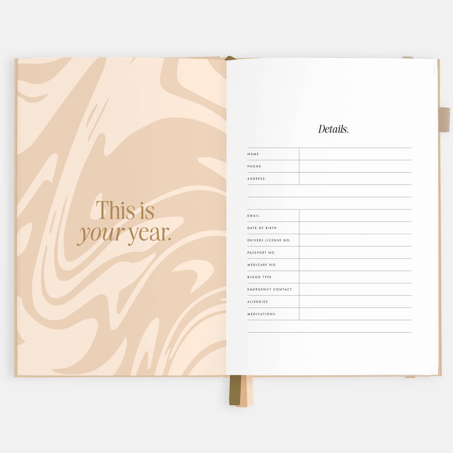2026 Taupe A5 Horizontal Planner
