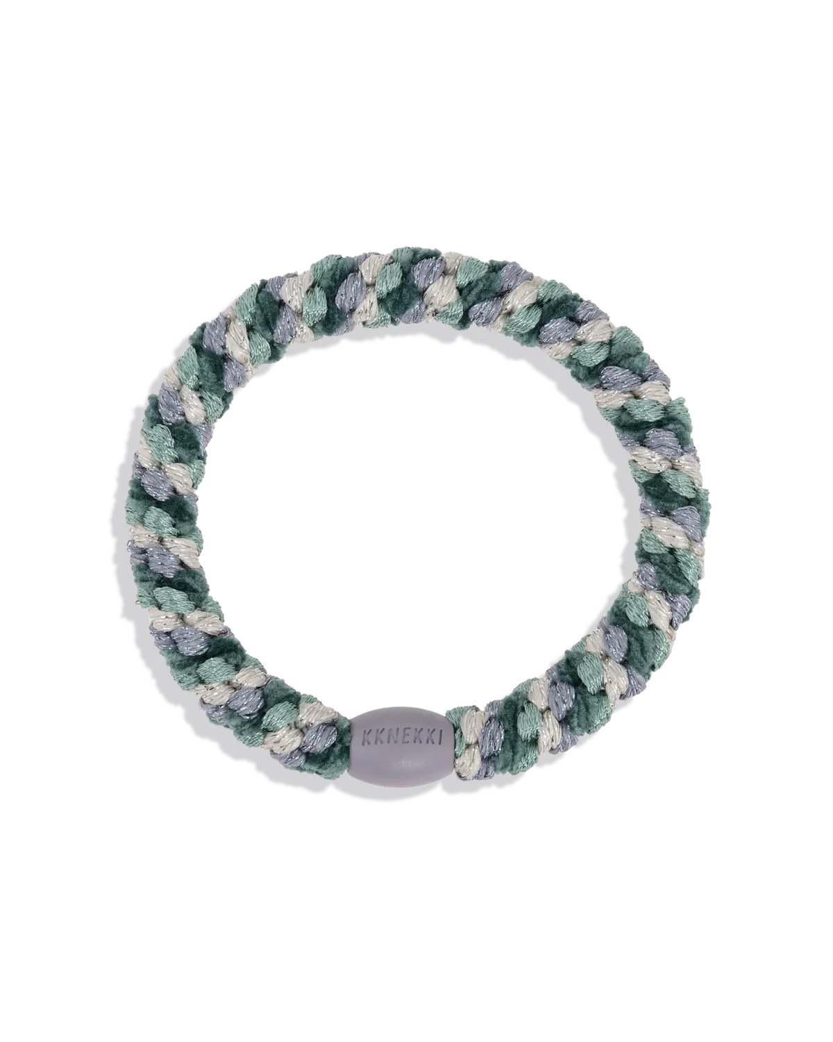 KKNEKKI ORIGINAL HAIR TIES - MIX GREEN SILVER GLITTER