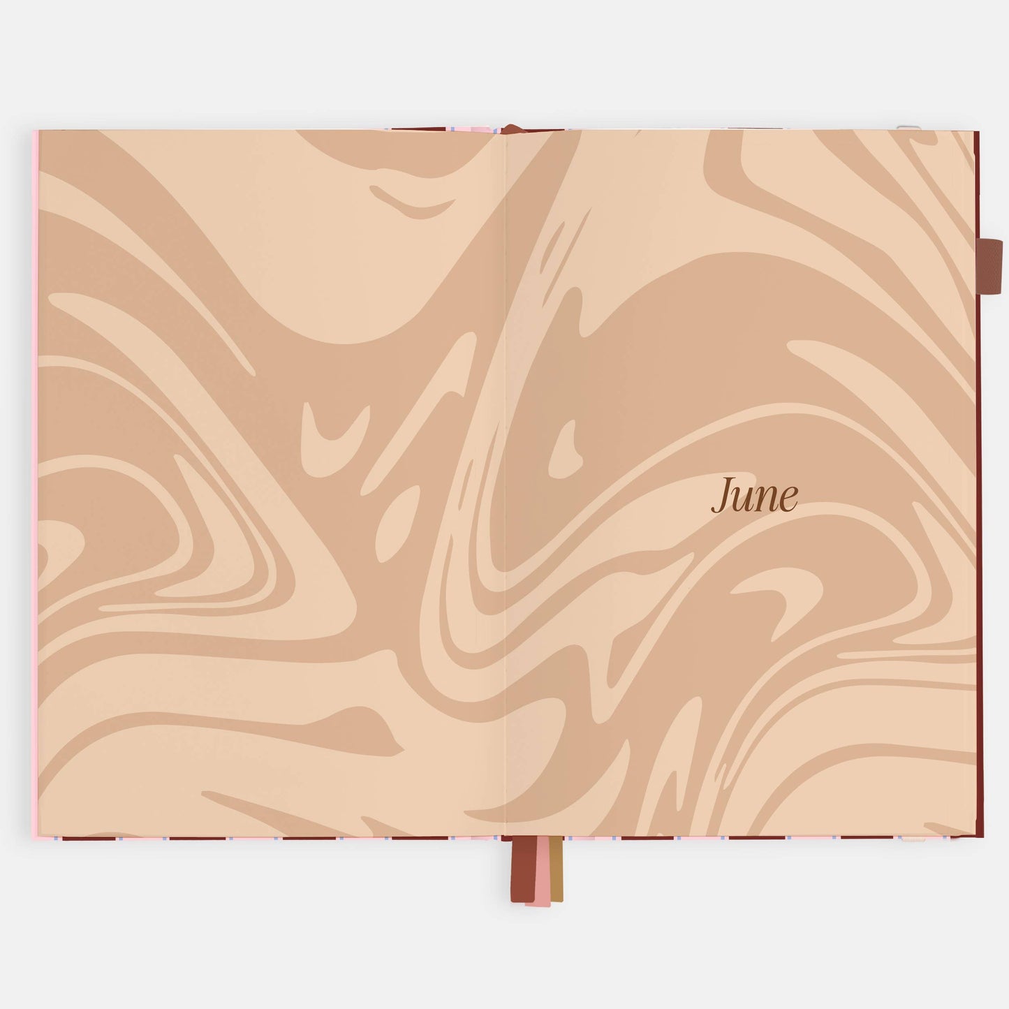 2026 Burgundy Stripe A5 Vertical Planner