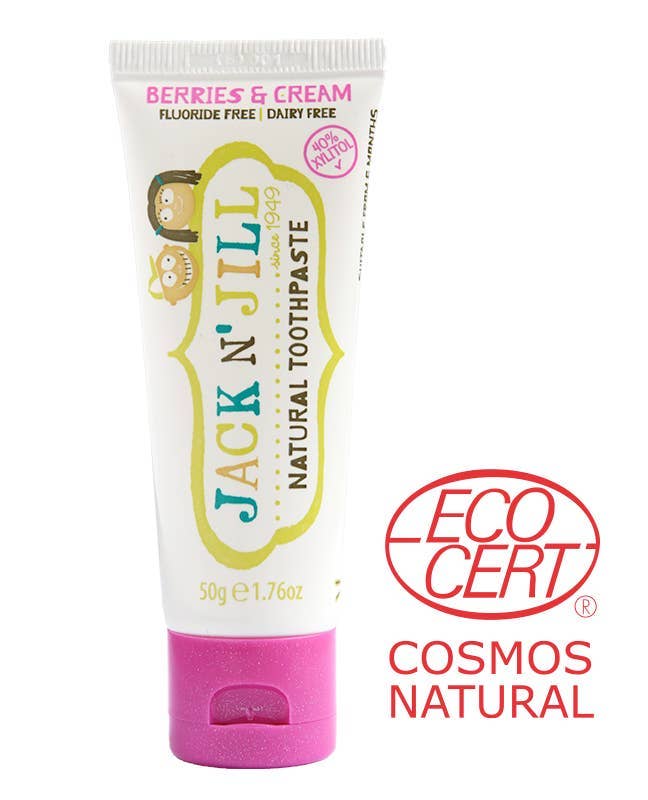 Jack N' Jill Natural Certified Toothpaste Berries & Cream 50