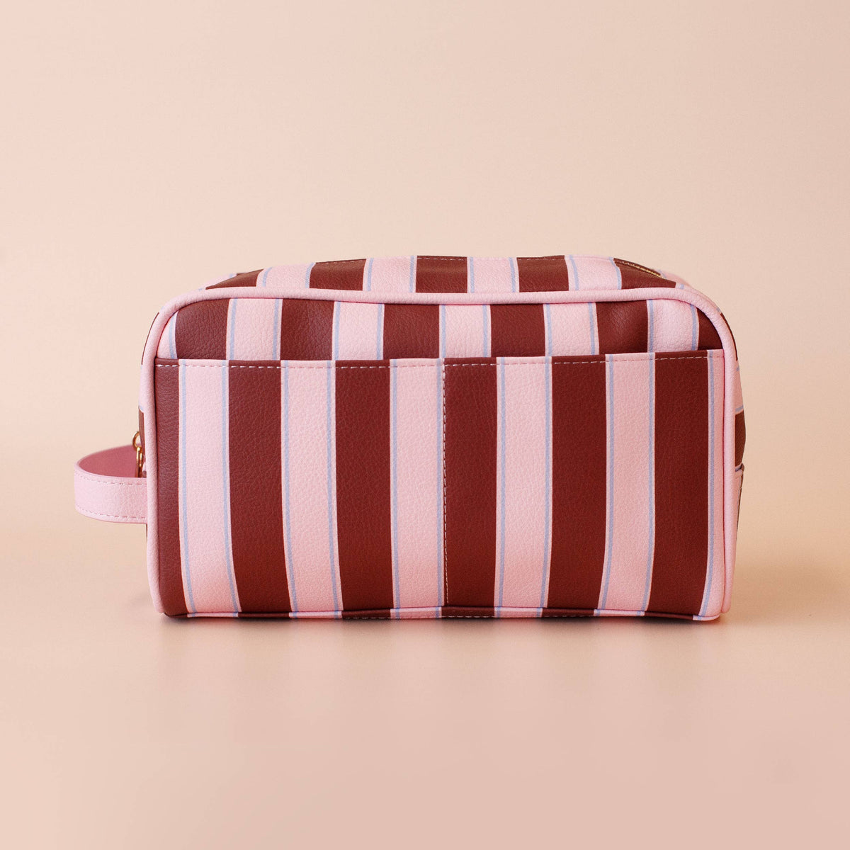 Fox & Fallow - Burgundy Stripe Wash Bag