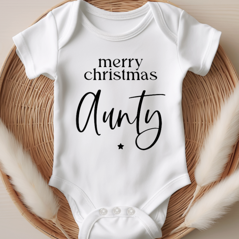 Customisable Merry Christmas Pregnancy Announcement Onesie
