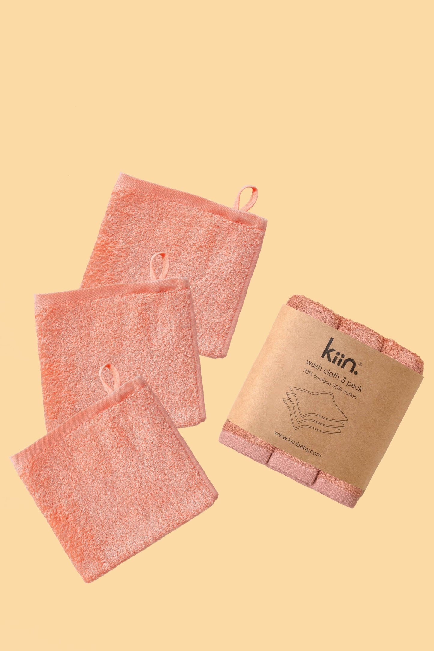 Wash Cloths 3 Pack: Caramel