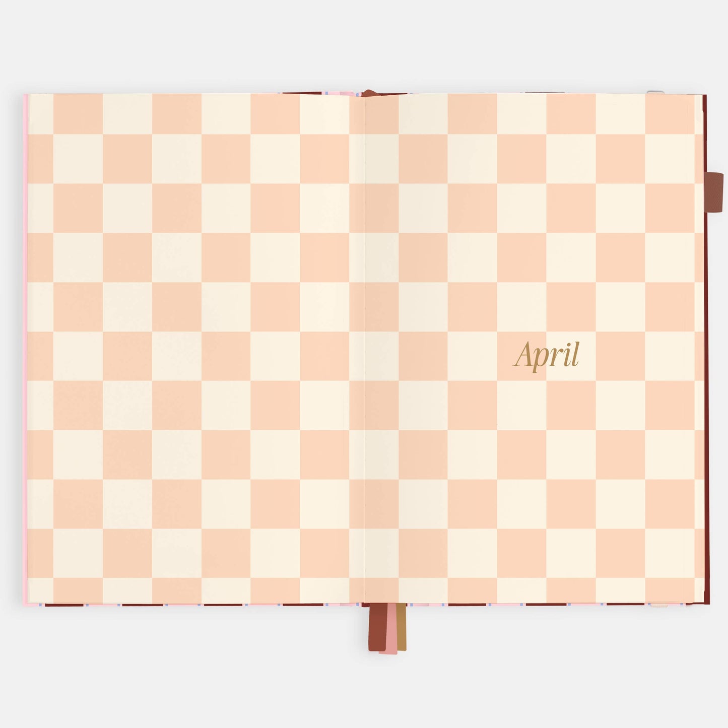 2026 Burgundy Stripe A5 Vertical Planner