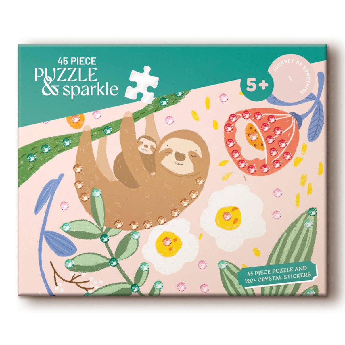 Journey Of Something AU & EU - 45 Piece Kids Puzzle with Gems - Sloth