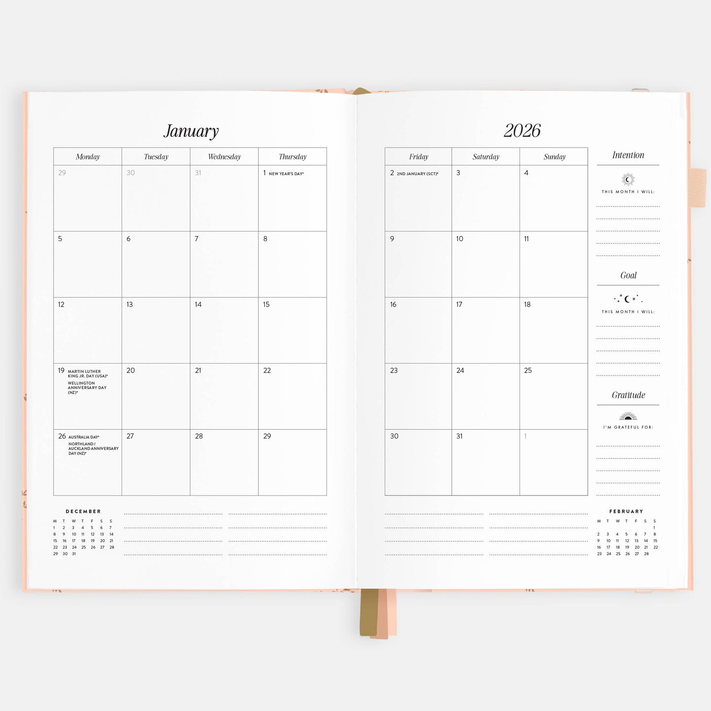 2026 Wild Ruscus A5 Vertical Planner