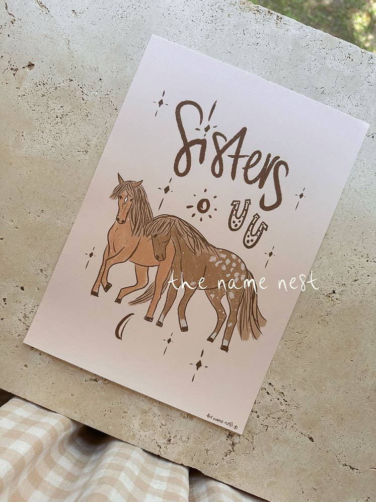 The Name Nest Sisters A4 Artwork