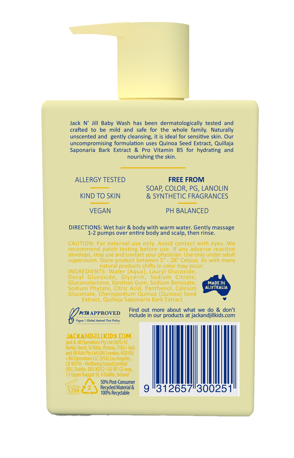 Baby Wash - Natural 300mL