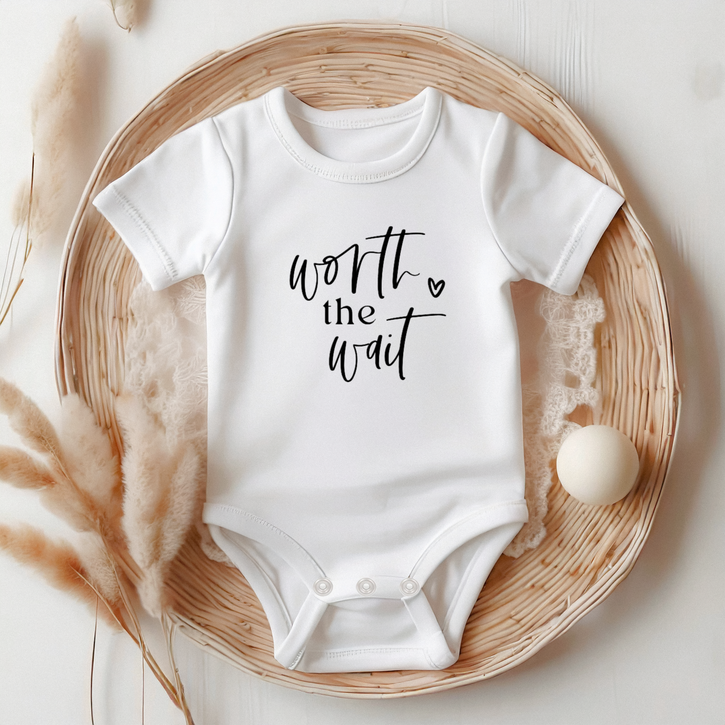 'Worth the wait' Baby Announcement Onesie