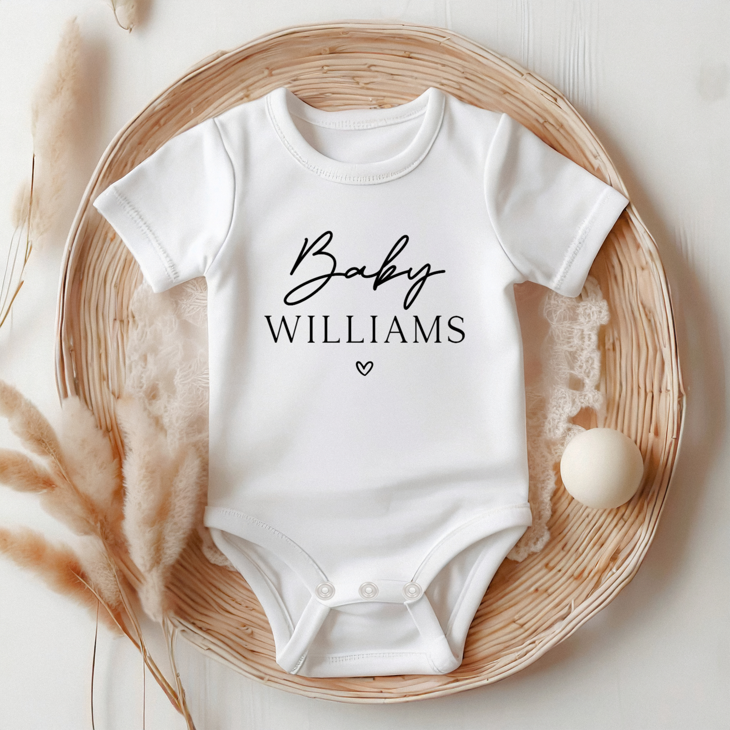 Customisable Baby Last Name Announcement Onesie