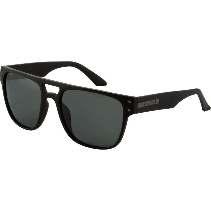 Carve Sunglasses - The Hub Matt Black Grey Polarized Lens