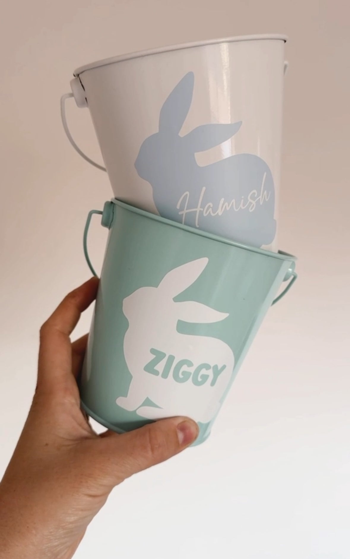 Coloured Personalised Easter Bucket