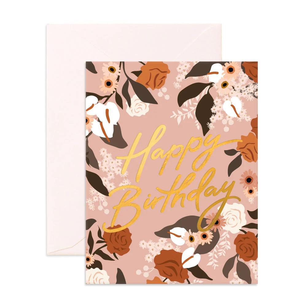 Birthday Rose Garden Greeting Card