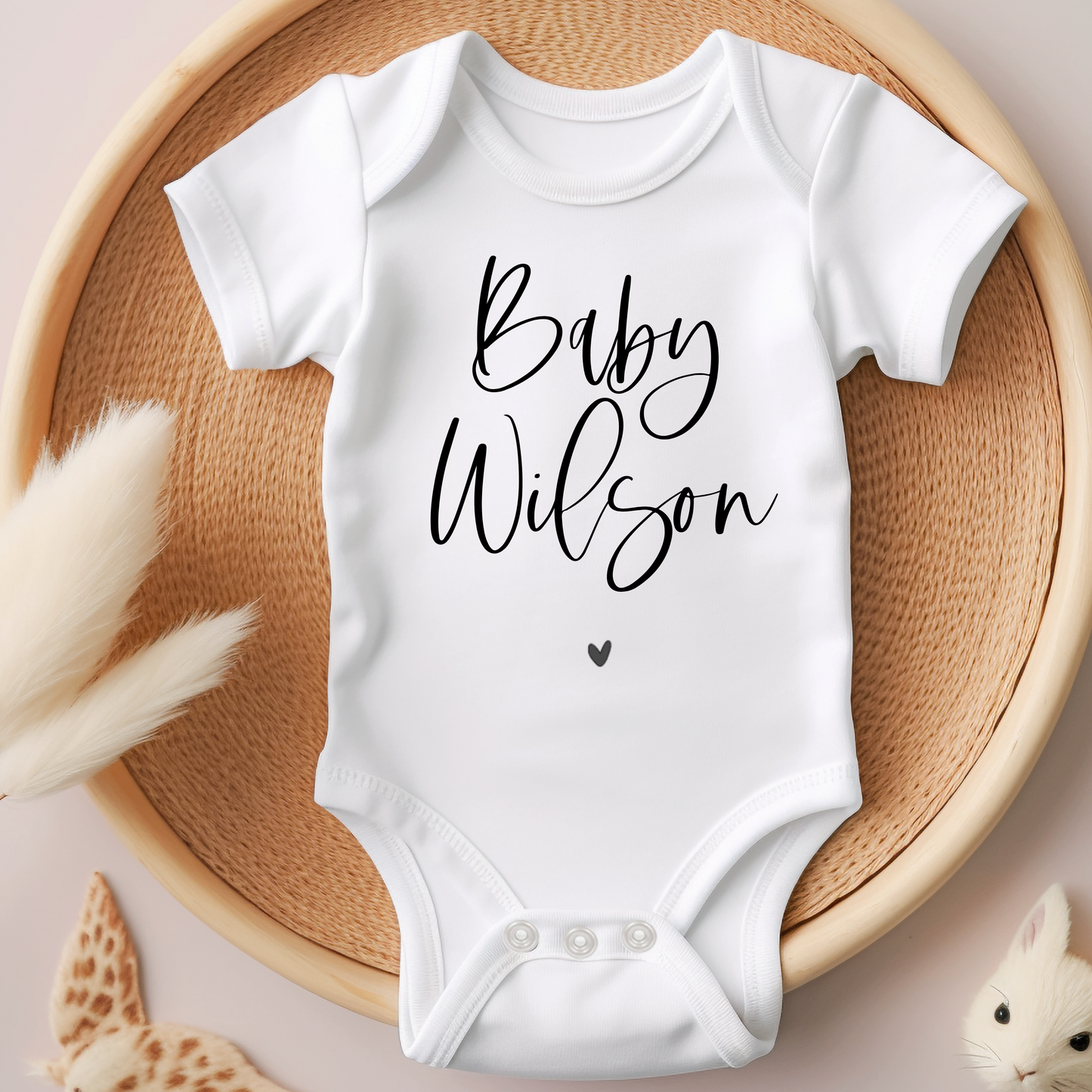 Customisable Baby Last Name Announcement Onesie