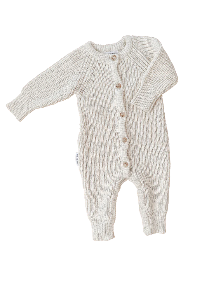 CLASSIC KNIT ROMPER | COCONUT