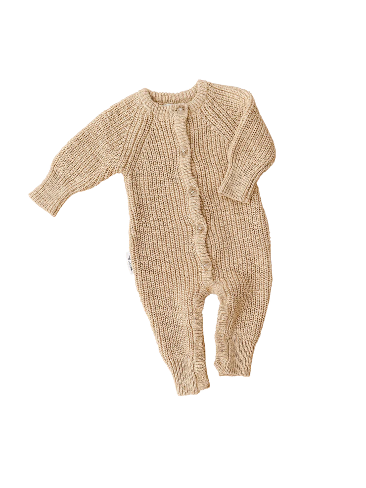 CLASSIC KNIT ROMPER | WHEAT