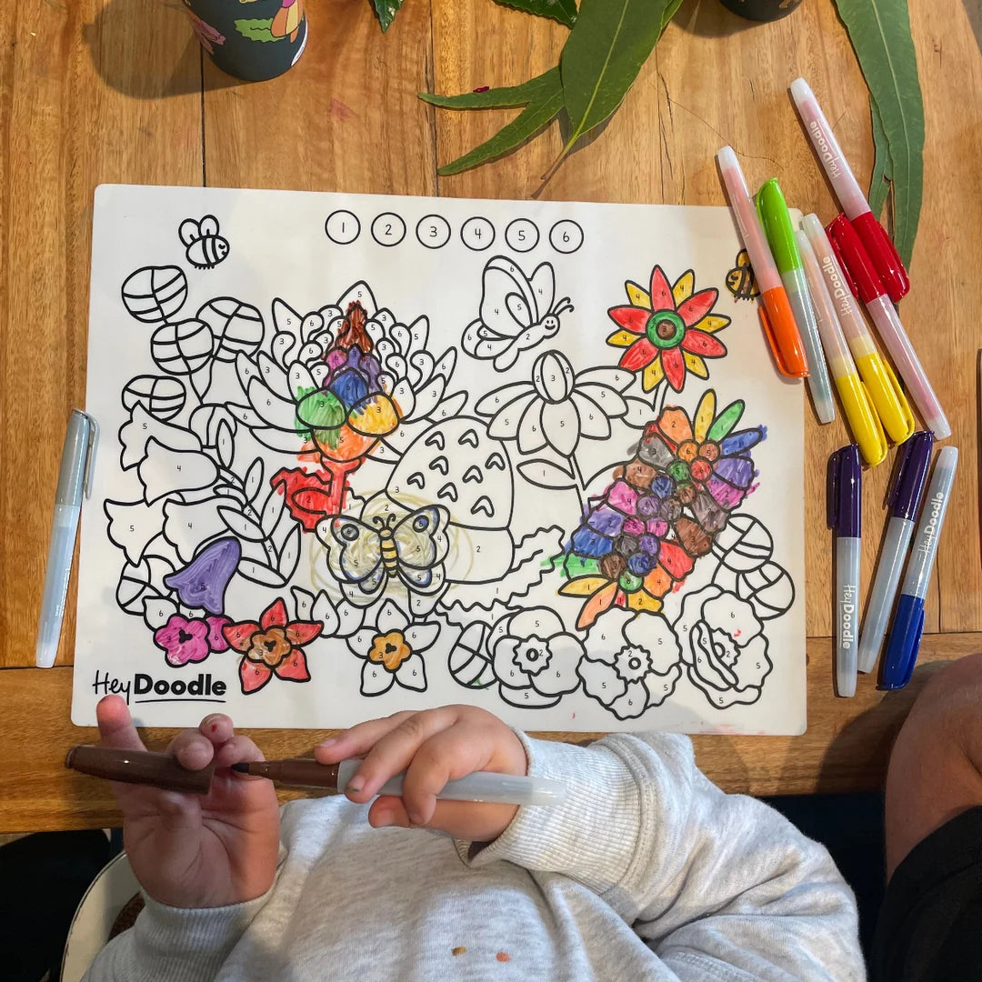 Flower Power Classic Colouring & Doodle Mat