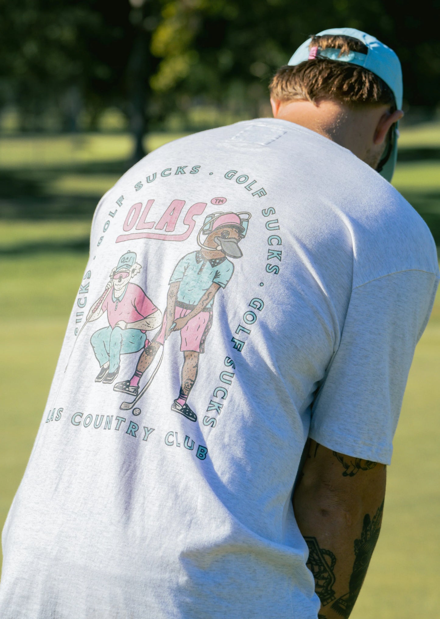 Olas Supply Co GOLF SUCKS TEE GREY