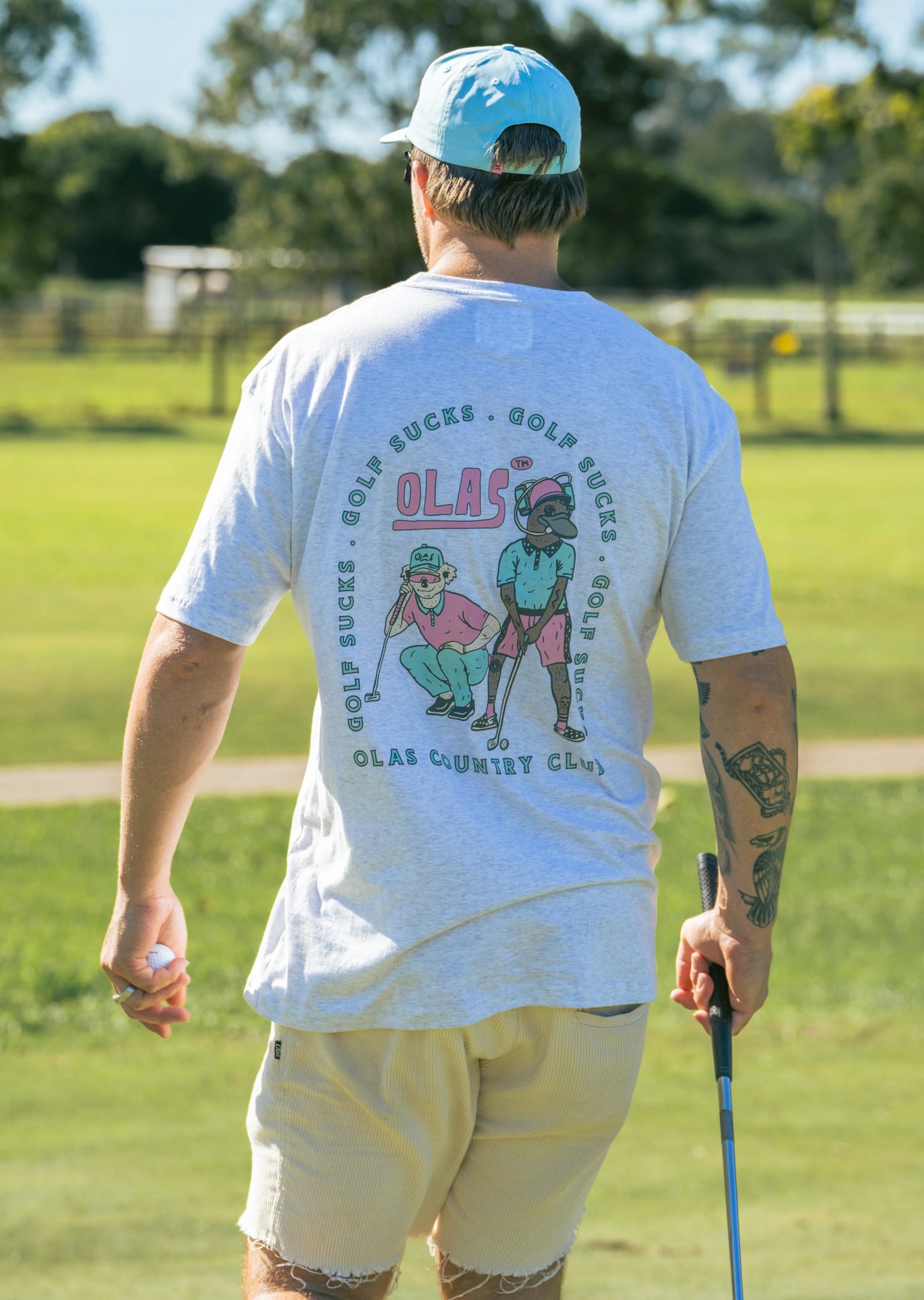 Olas Supply Co GOLF SUCKS TEE GREY