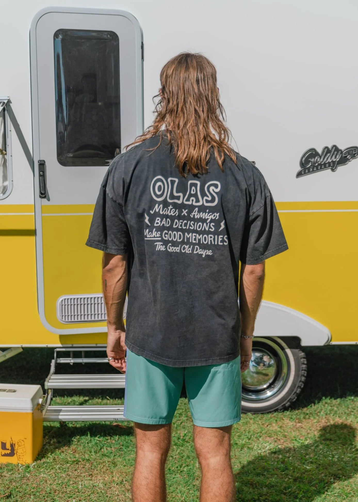 Olas Supply Co MATES X AMIGOS BOX TEE BLACK