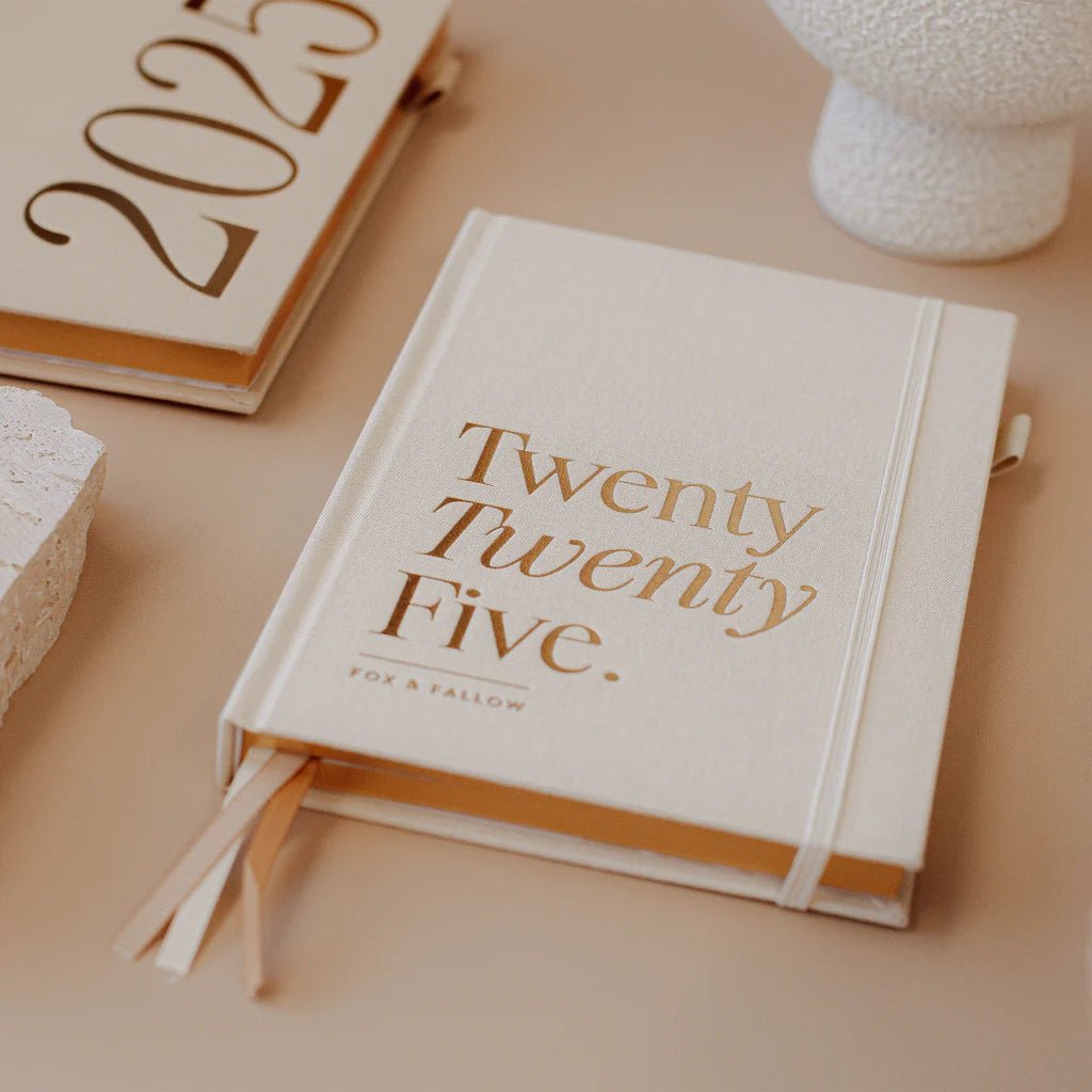 2025 A5 Horizontal Planner - Creme