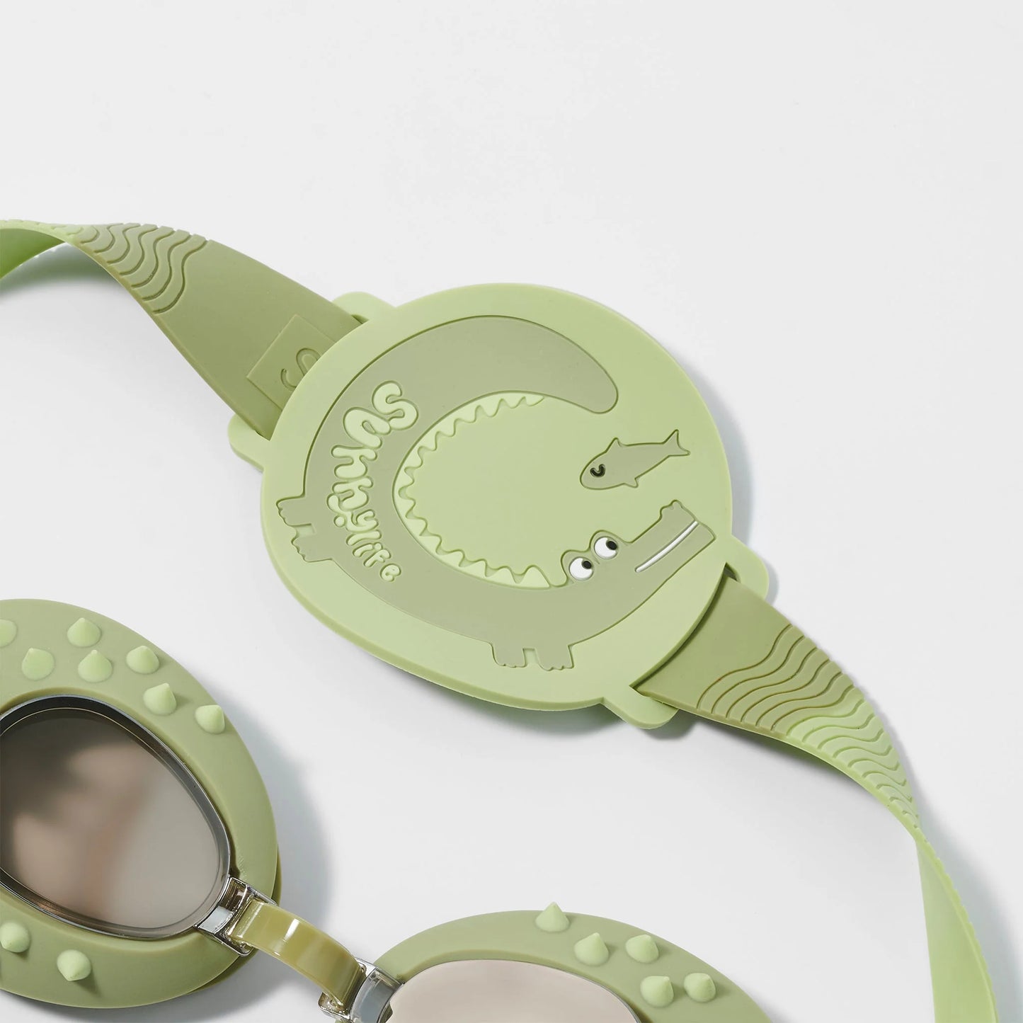SUNNYLiFE Kids Swim Goggles | Cookie the Croc Khaki