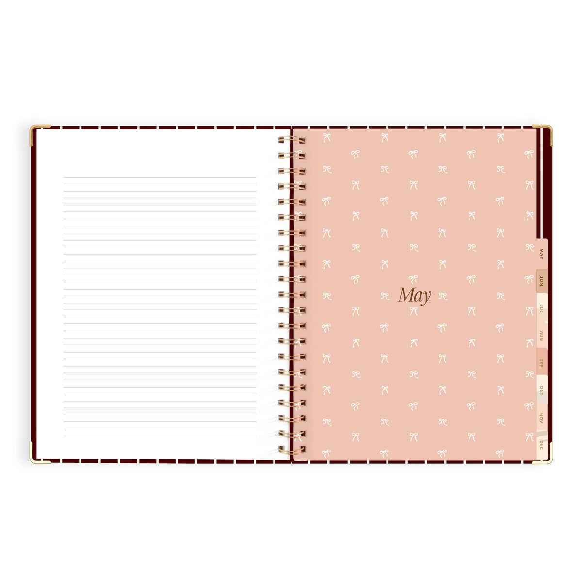 Fox & Fallow - 2027 Merlot Pinstripe A4 Academic Planner