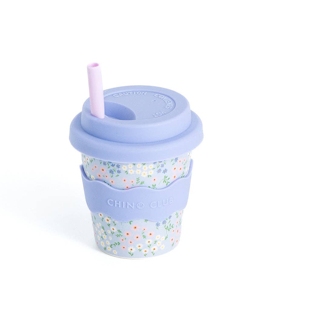 Blue Floral Cup 4oz