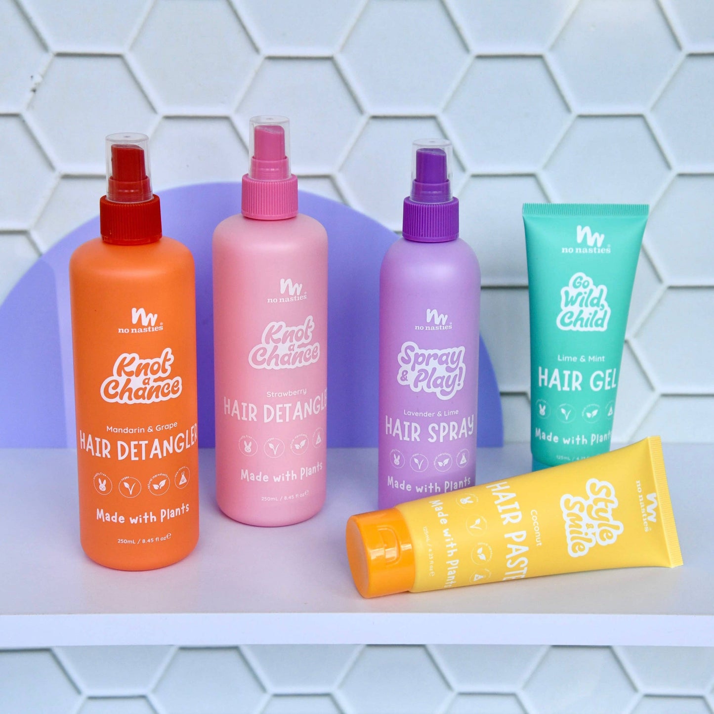 no nasties kids - Natural Plant Based Hair Detangler in Strawberry