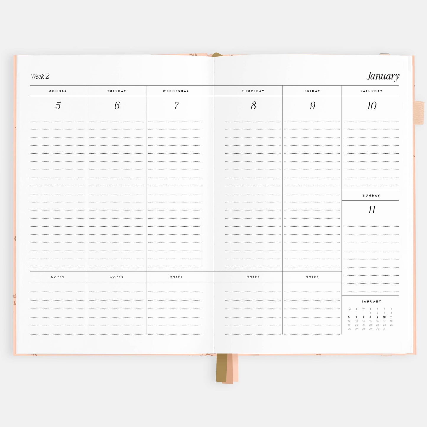 2026 Wild Ruscus A5 Vertical Planner