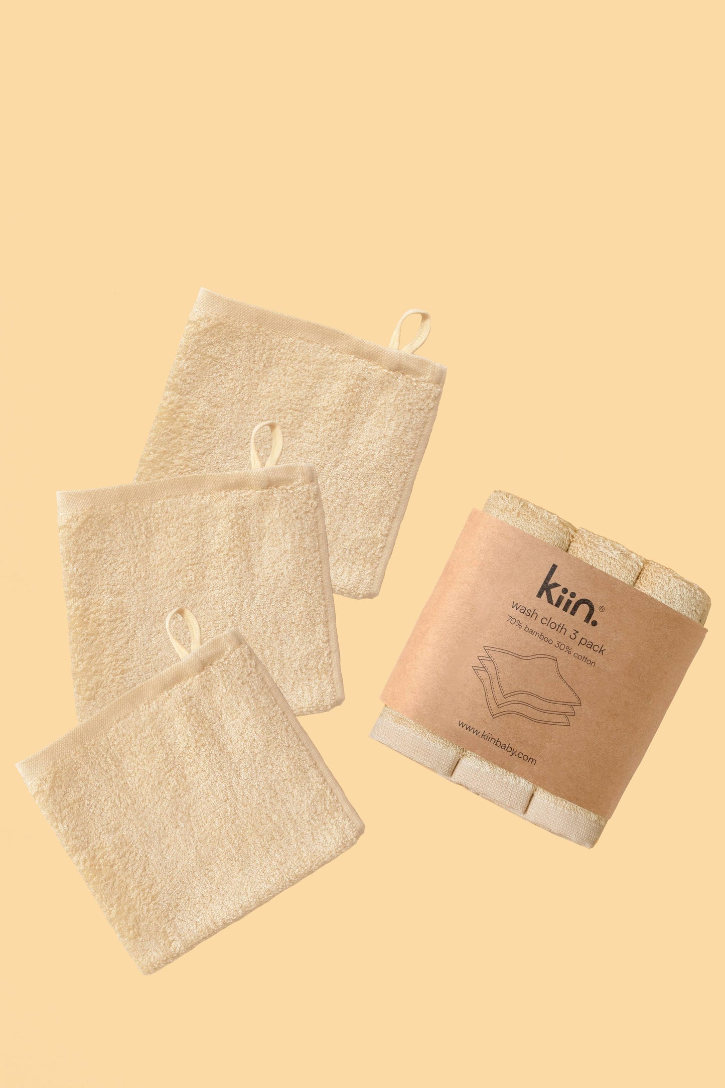 Wash Cloths 3 Pack: Caramel