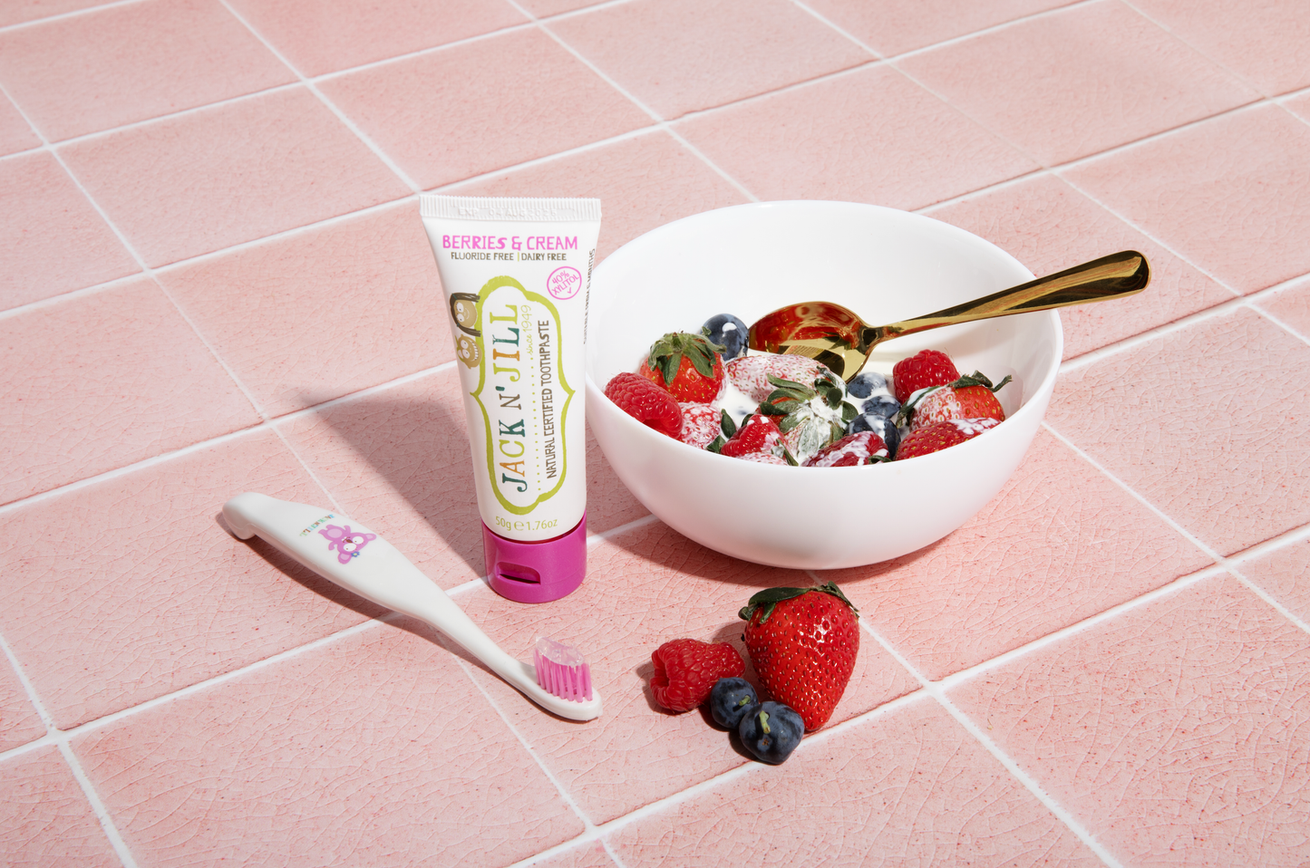 Jack N' Jill Natural Certified Toothpaste Berries & Cream 50