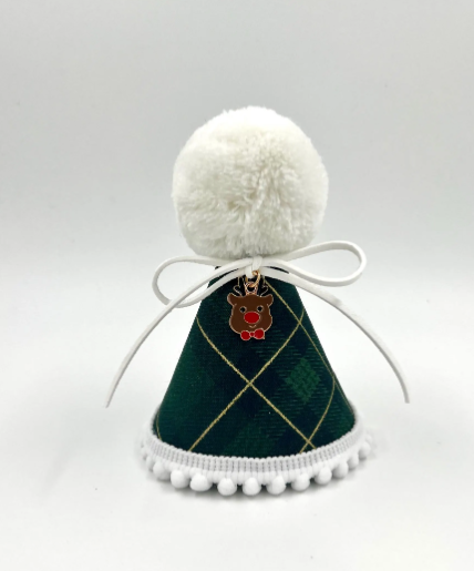Green Plaid Christmas Hat