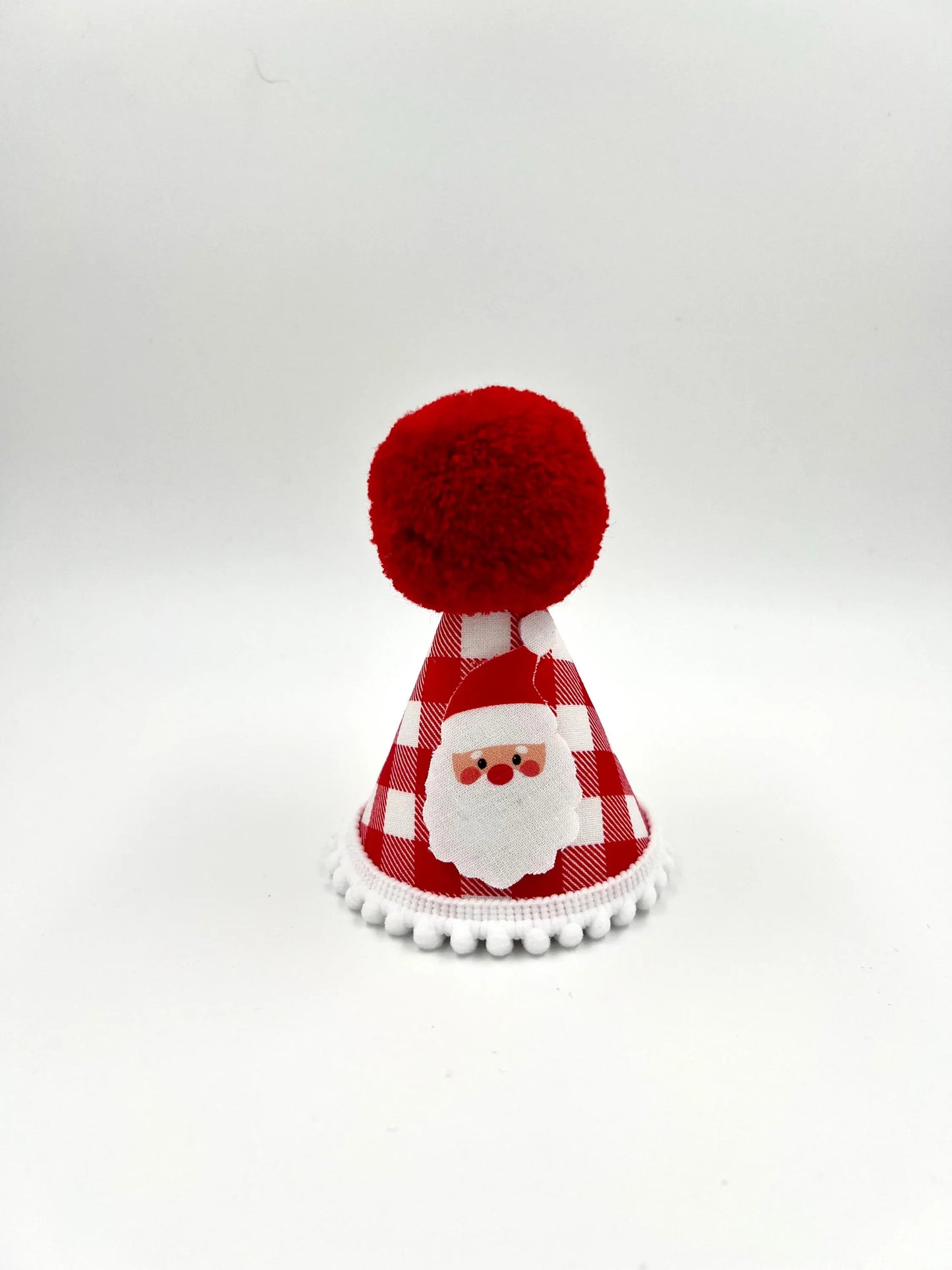 Red Gingham Christmas hat