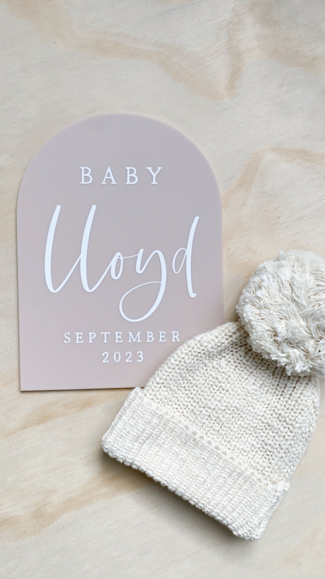 Baby Last Name Announcement Plaque