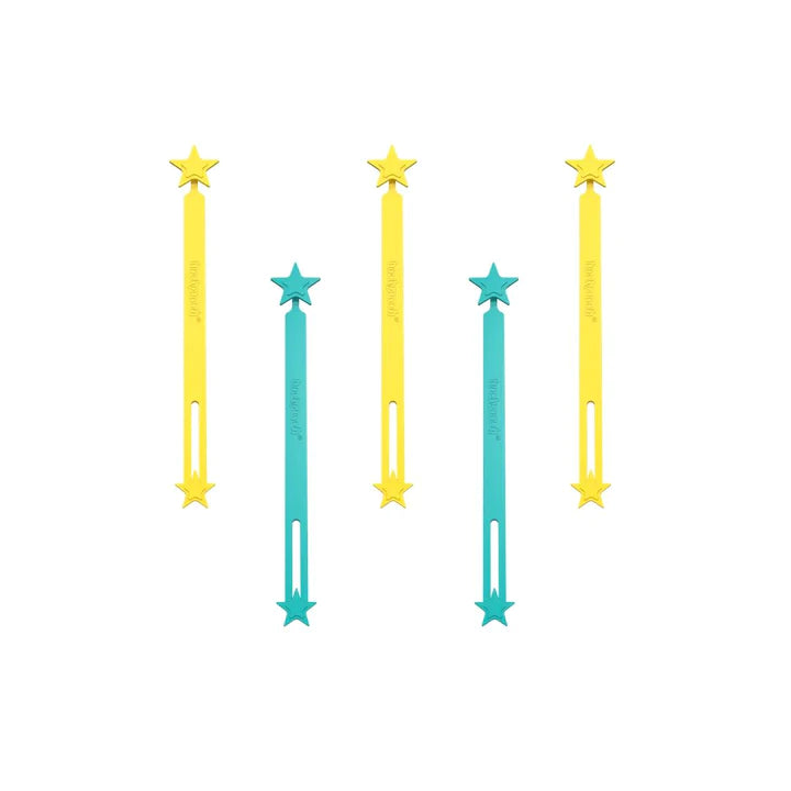 Silicone Wrap Bands - Yellow & Blue