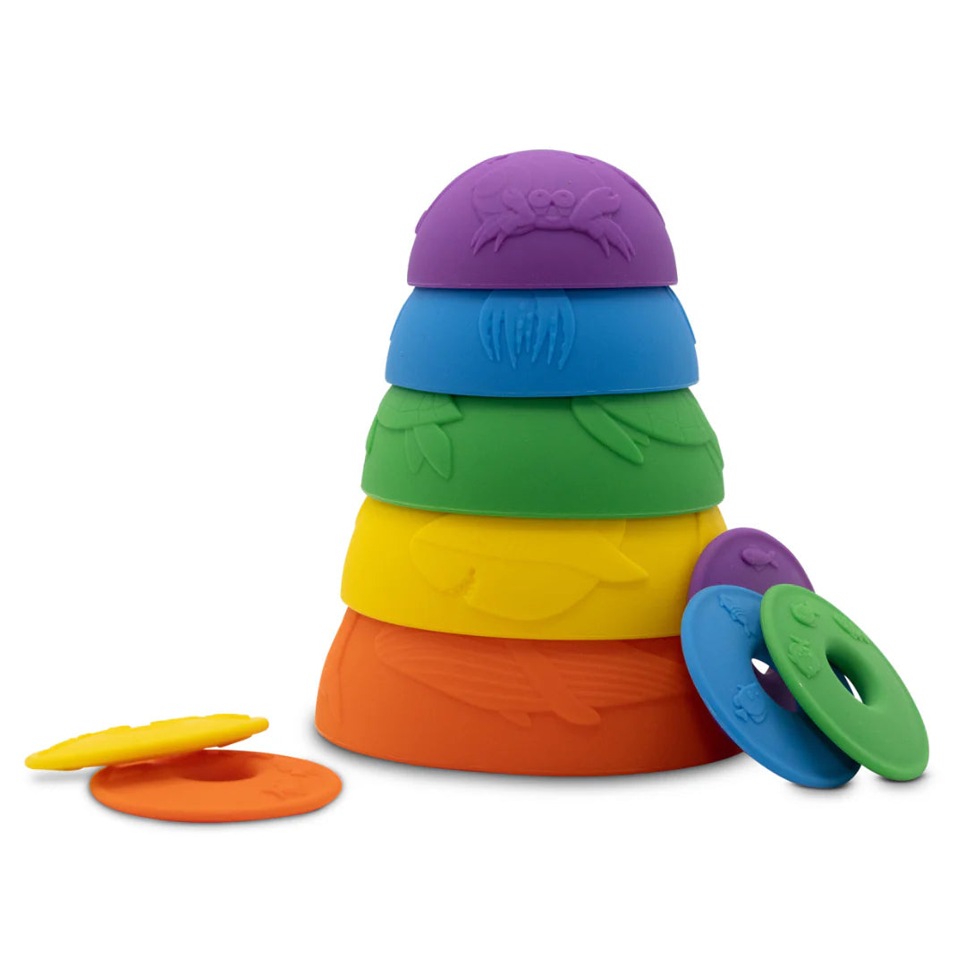 Ocean Stacking Cups - Rainbow Bright