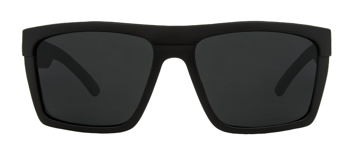 VOLLEY SAFETY MATT BLACK- GREY POLARIZED LENS