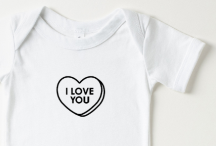'I Love You' Valentines Day Onesie