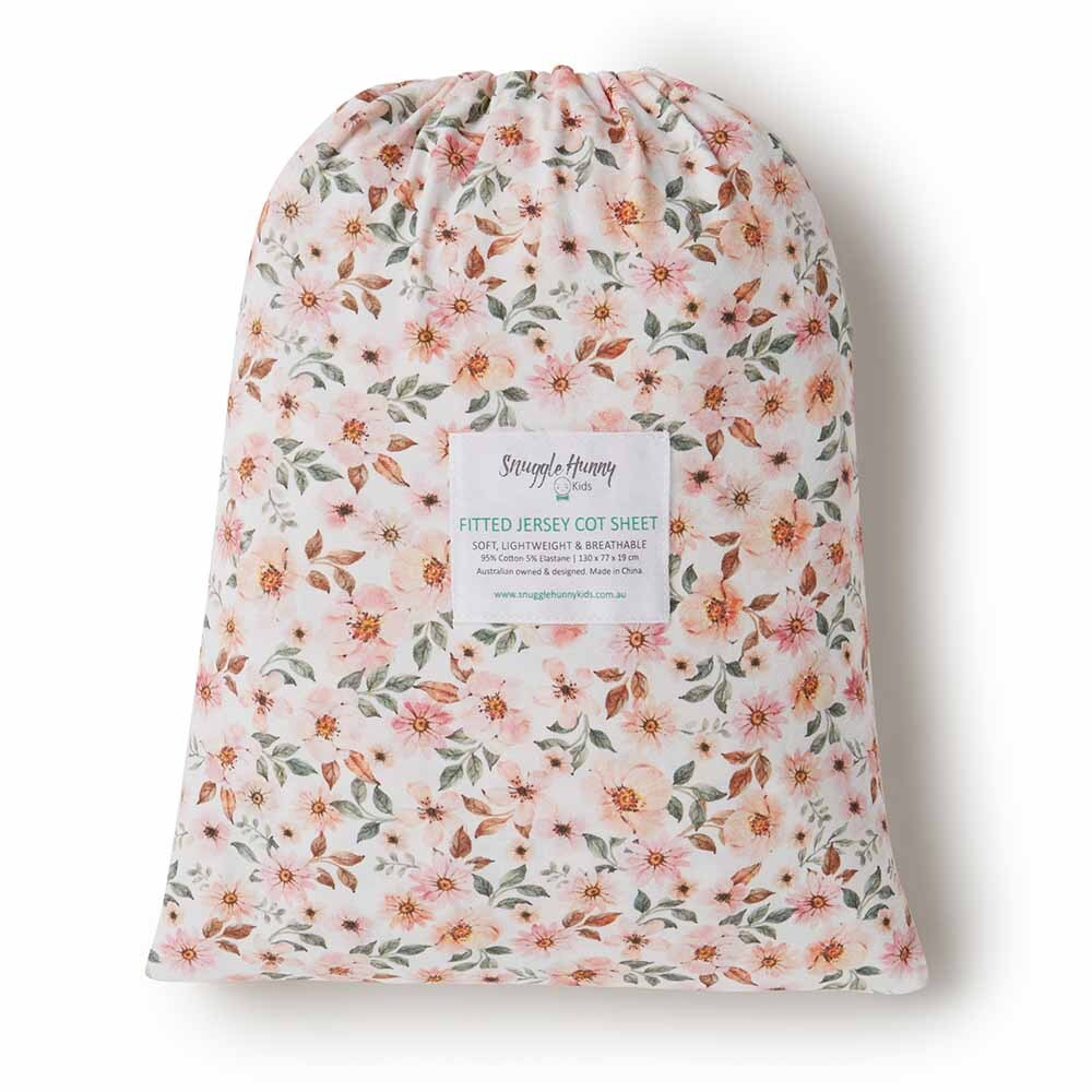 Spring Floral Fitted Cot Sheet