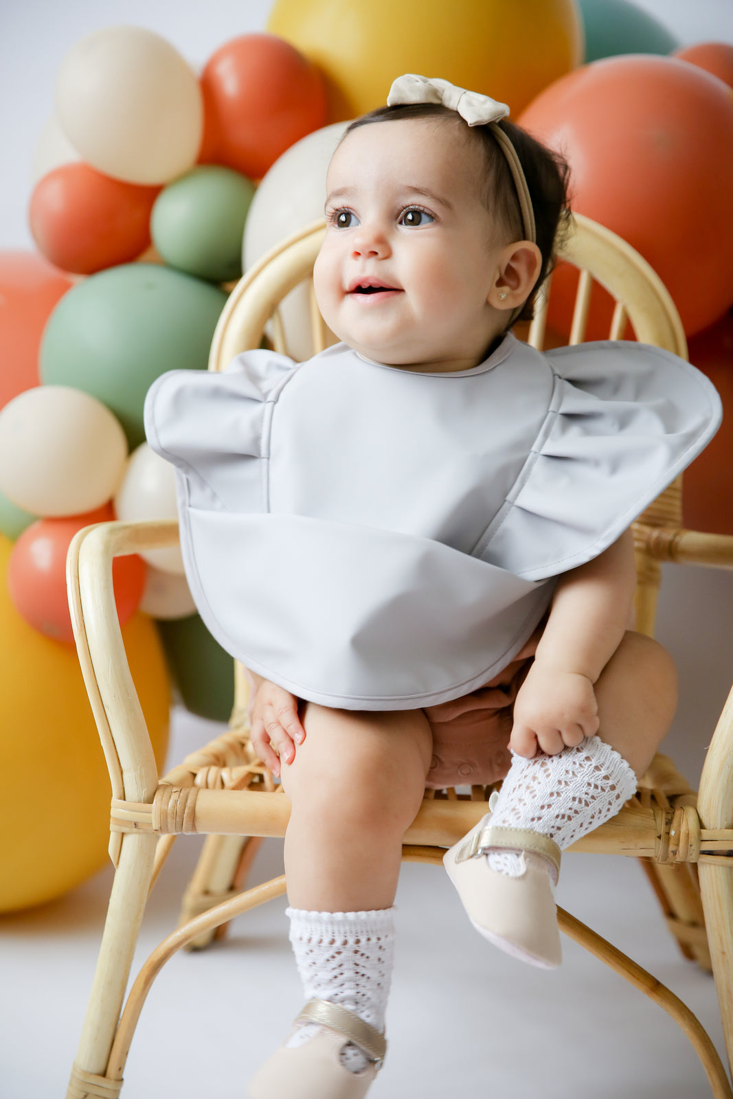 Dove Frill Waterproof Bib