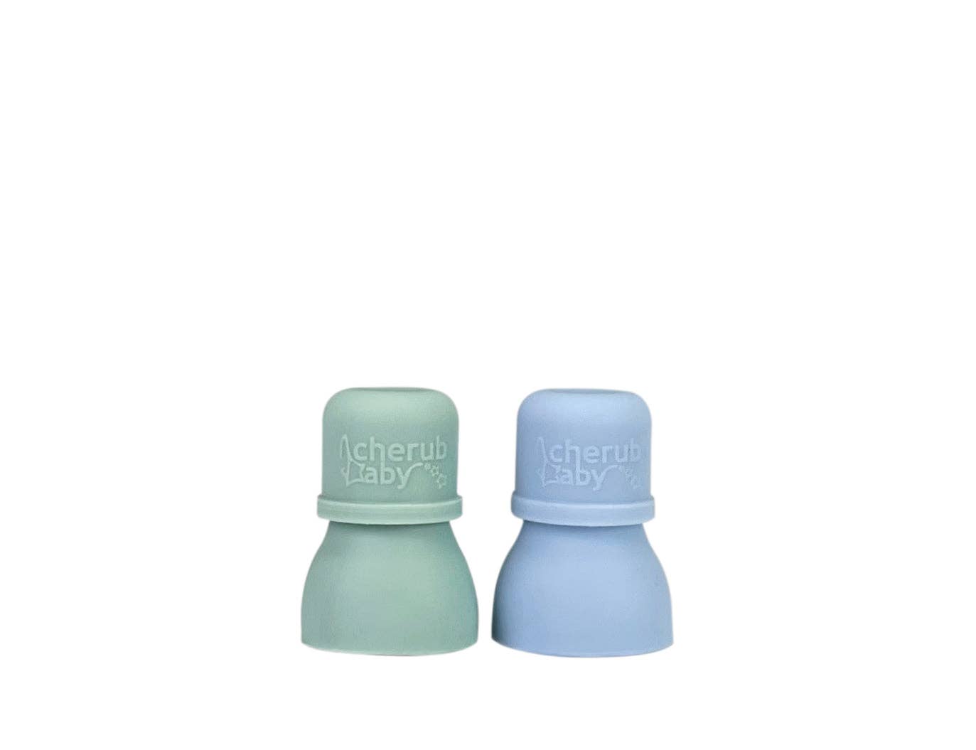 Silicone Food Pouch Soft Spouts 2PK - Cerulean/Sage