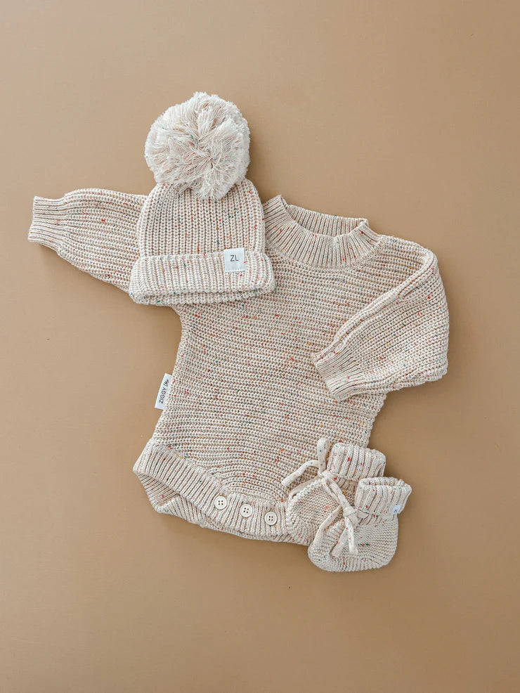 HEIRLOOM ROMPER | OATMEAL FLECK