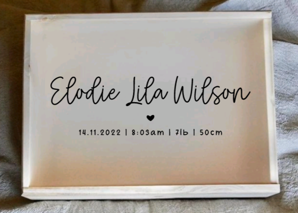 Personalised Baby Gift Keepsake Box