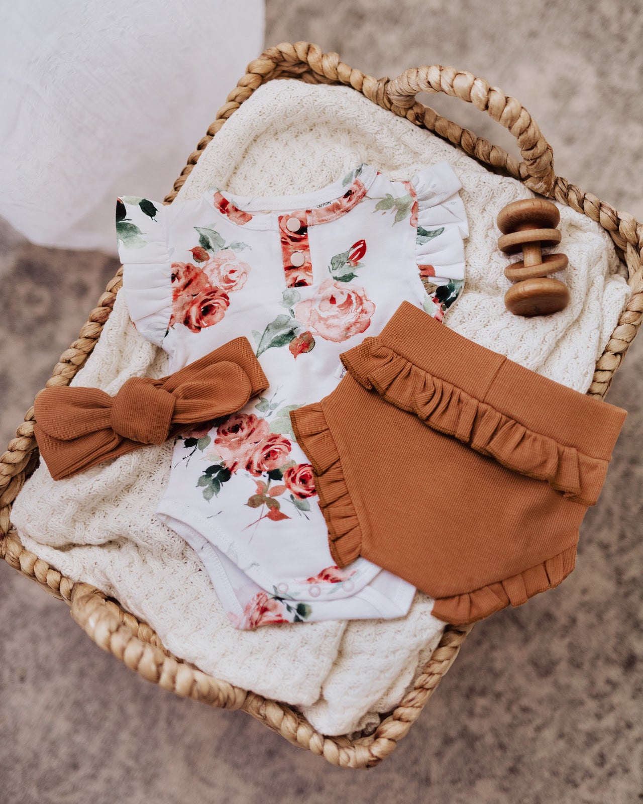 Chestnut Ribbed Topknot Headband