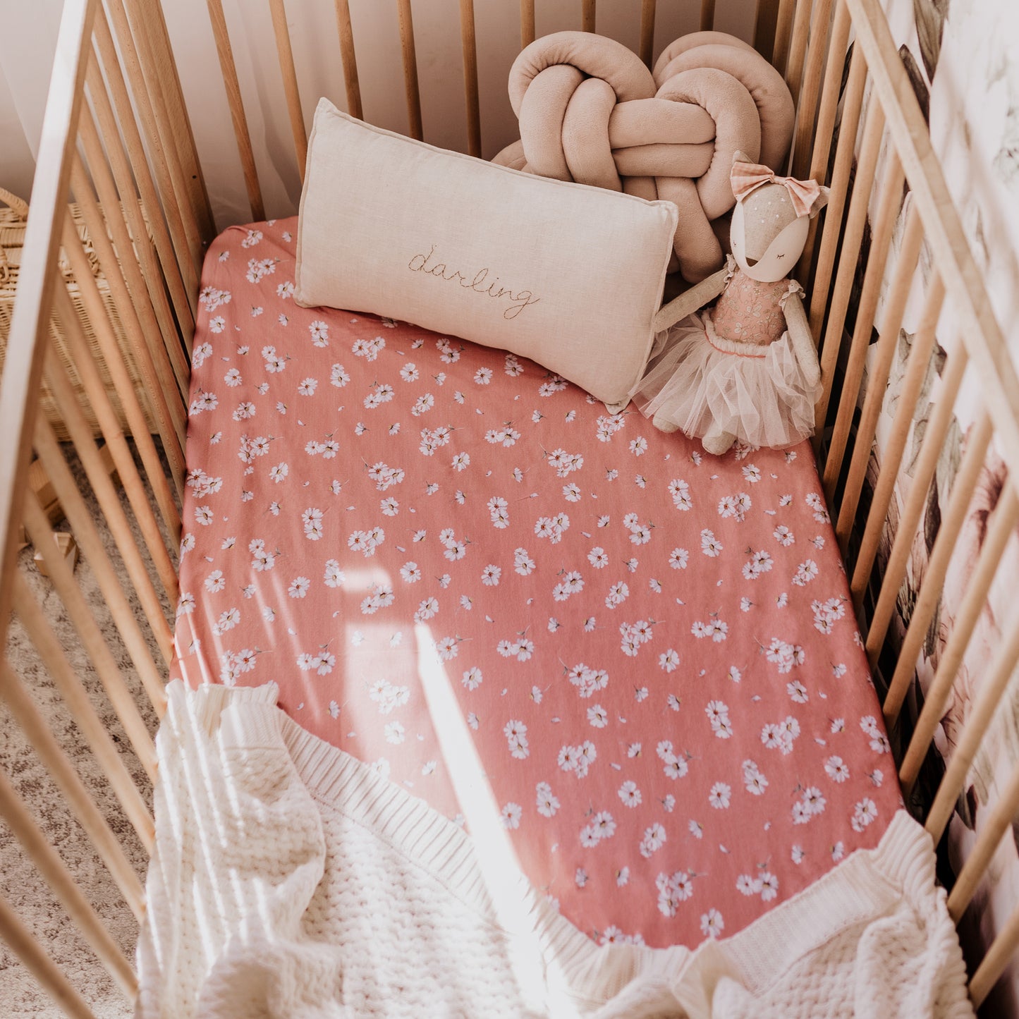 Daisy Fitted Cot Sheet
