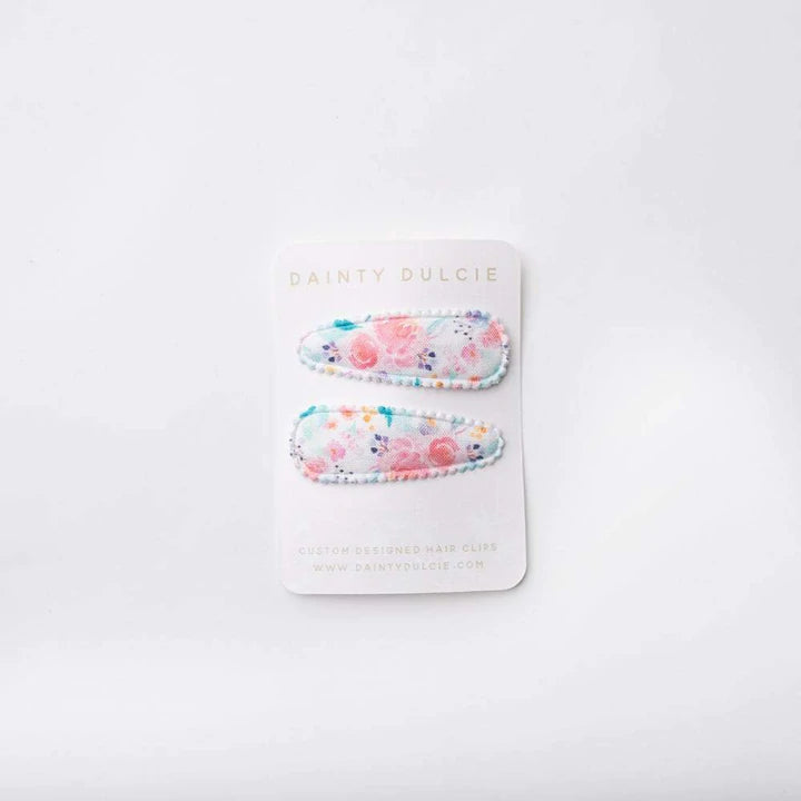 'Fleur' Fabric Clip Set